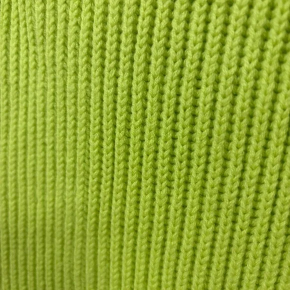 Mara Hoffman Knit Scarf Beanie Gloves Set Chartreuse Neon Green Wool NEW $400 - Picture 5 of 9